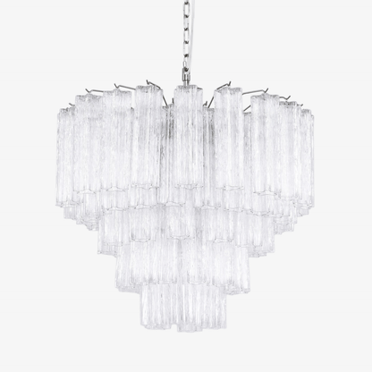 Lucente Glass Chandelier - Elegant Design with Adjustable Height & LED