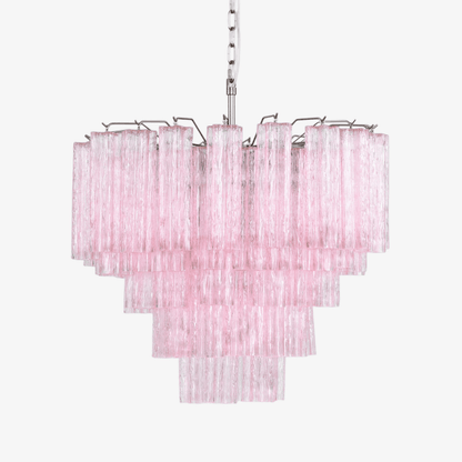 Lucente Rosa Crystal Chandelier - Elegant Design, Adjustable Height