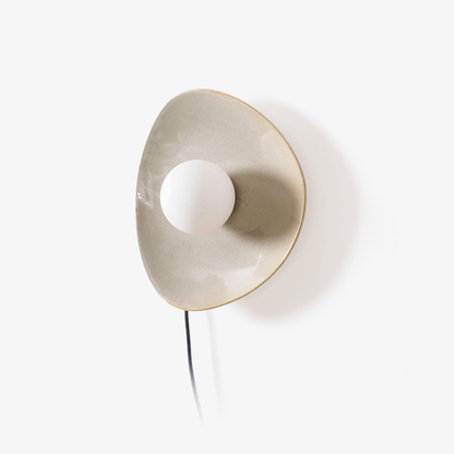 Pebble Disc Plug-in Wall Light with Adjustable Brightness & Energy Eff