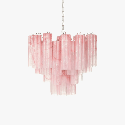 Elegant Glass Tubes Chandelier with Adjustable Height and Energy-Effic