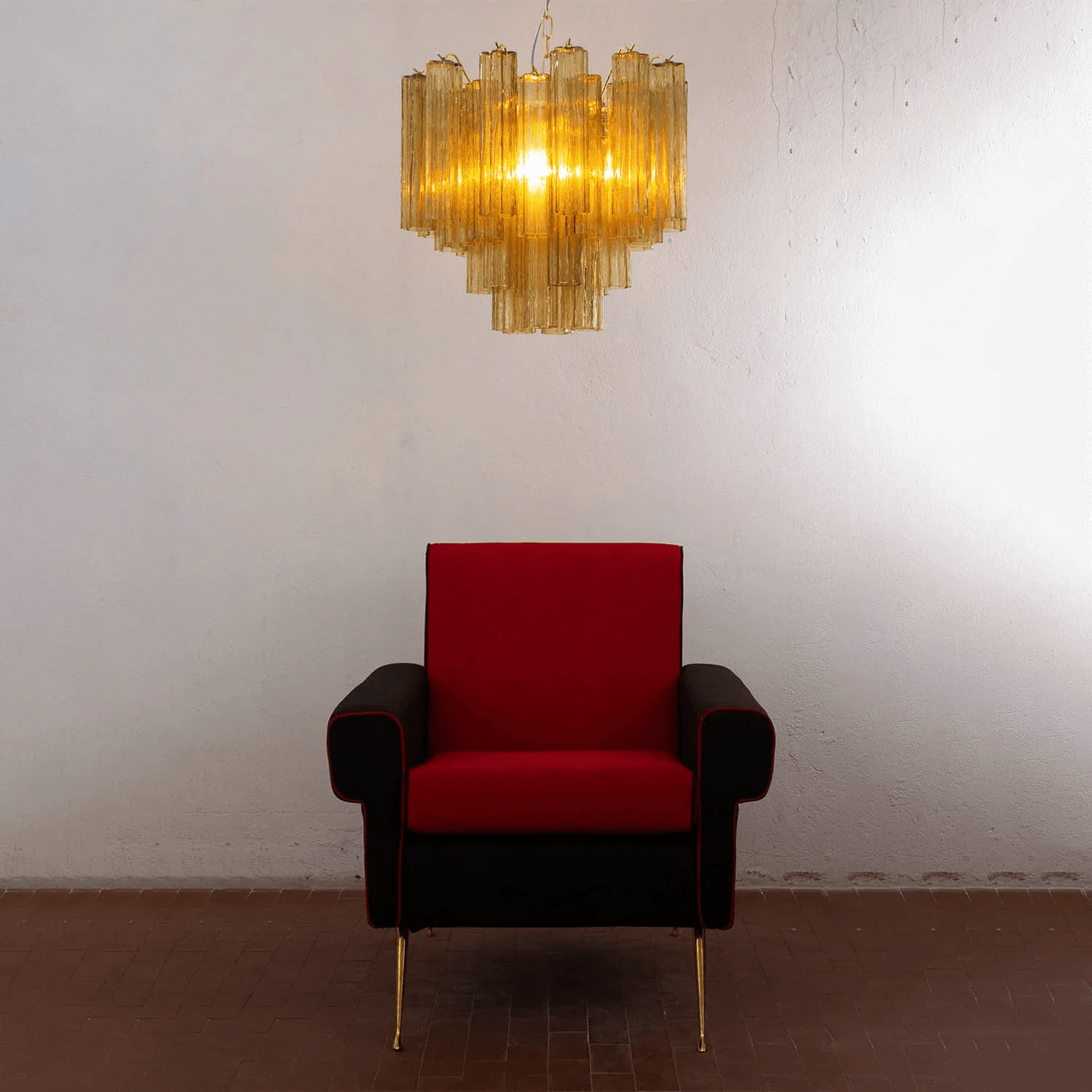 Elegant Glass Tubes Chandelier with Adjustable Height and Energy-Effic