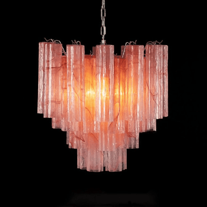 Elegant Glass Tubes Chandelier with Adjustable Height and Energy-Effic