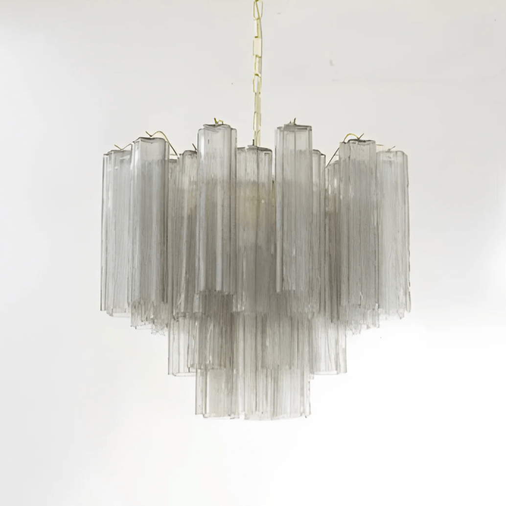 Elegant Glass Tubes Chandelier with Adjustable Height and Energy-Effic