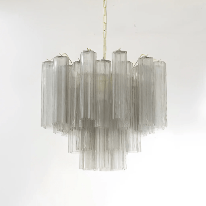 Elegant Glass Tubes Chandelier with Adjustable Height and Energy-Effic