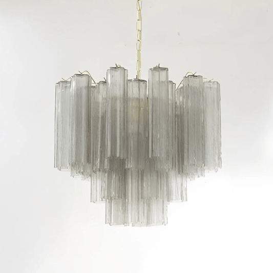 Elegant Glass Tubes Chandelier with Adjustable Height and Energy-Effic