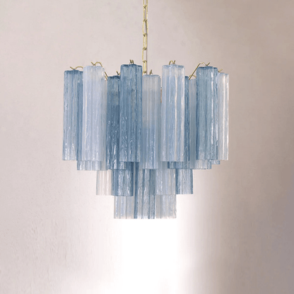 Elegant Glass Tubes Chandelier with Adjustable Height and Energy-Effic