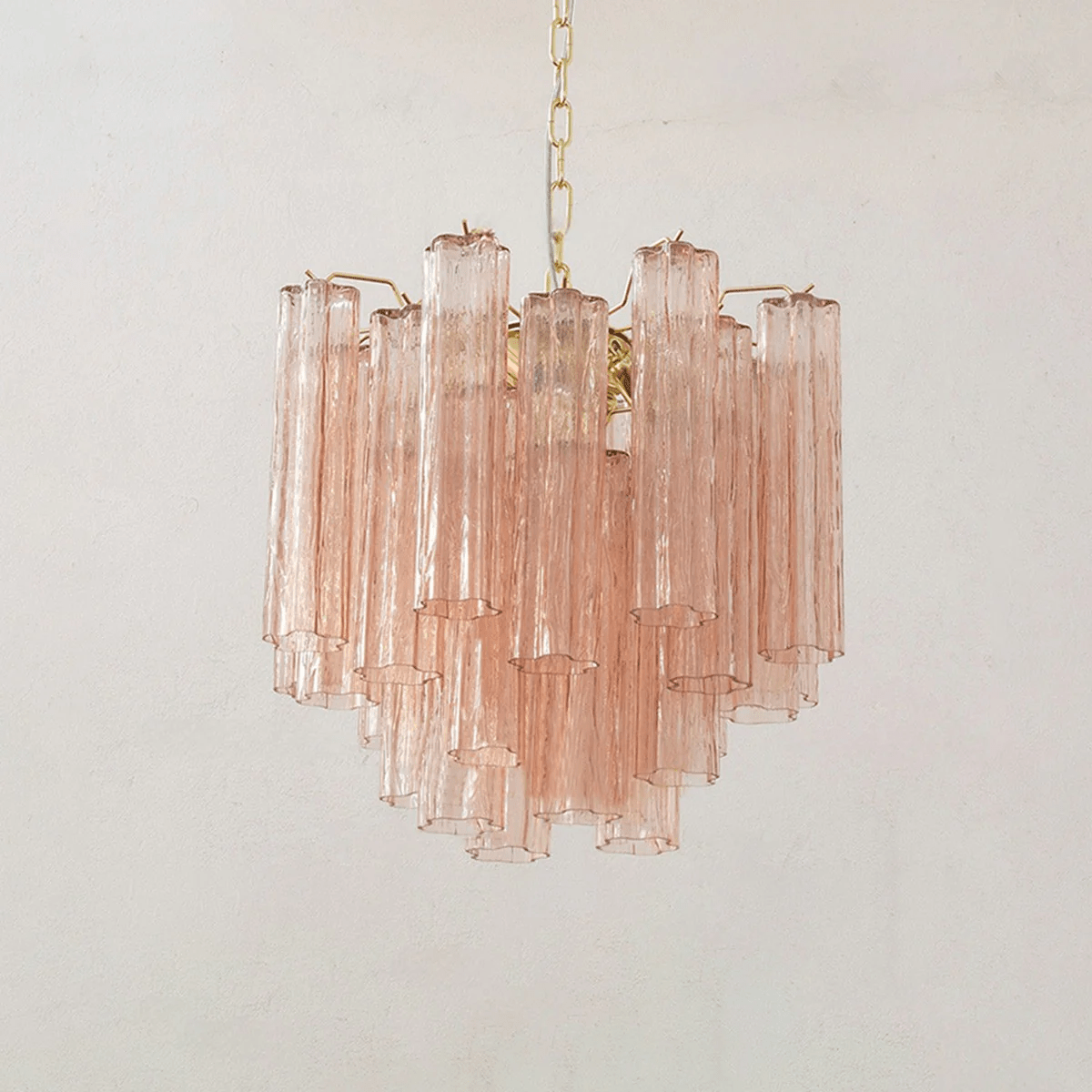 Elegant Glass Tubes Chandelier with Adjustable Height and Energy-Effic