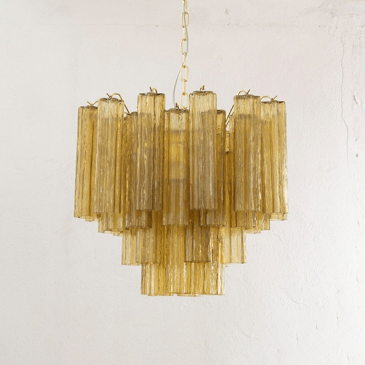 Elegant Glass Tubes Chandelier with Adjustable Height and Energy-Effic