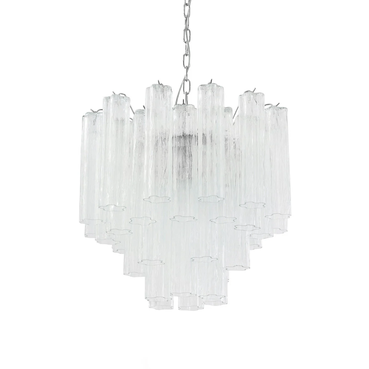 Elegant Glass Tubes Chandelier with Adjustable Height and Energy-Effic