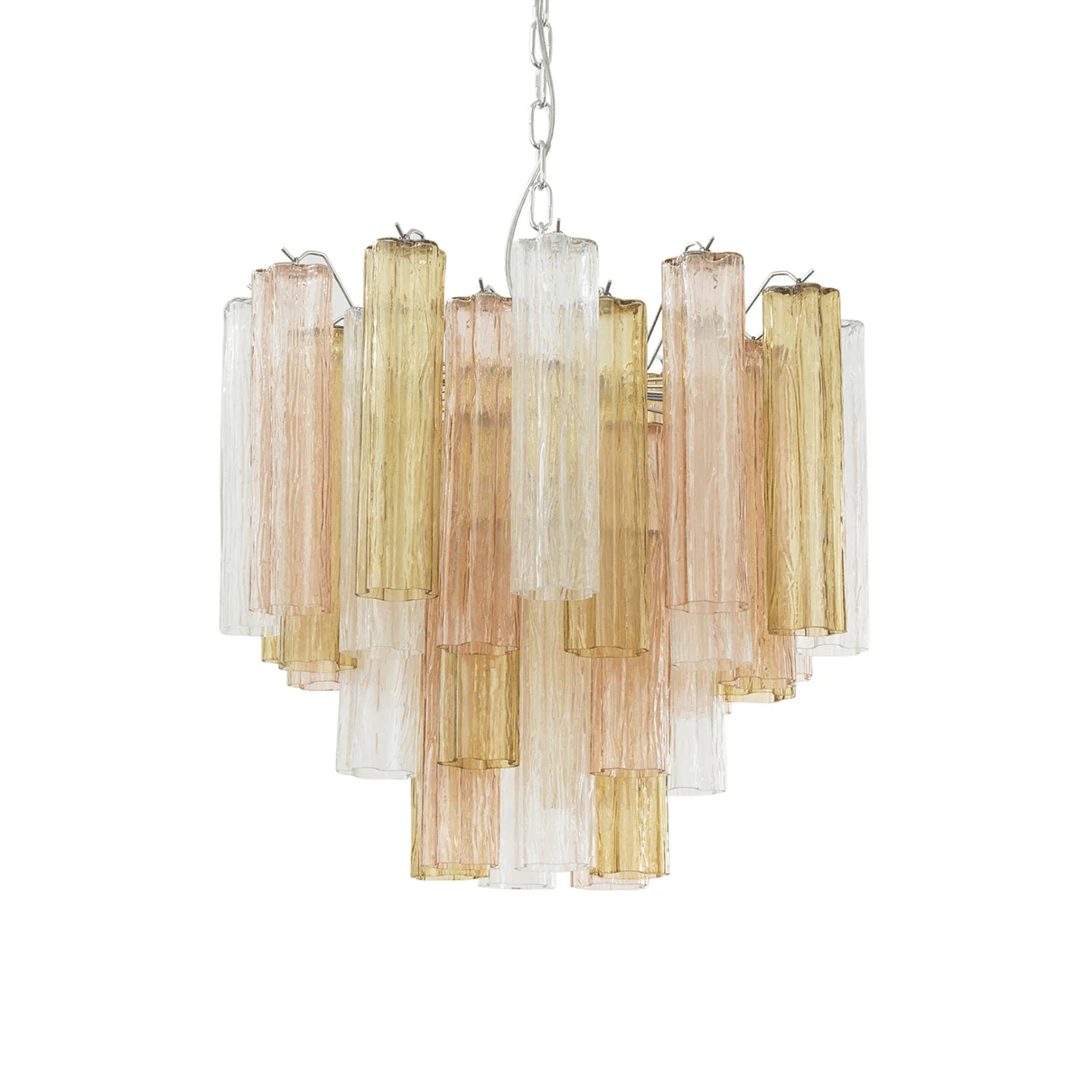 Elegant Glass Tubes Chandelier with Adjustable Height and Energy-Effic