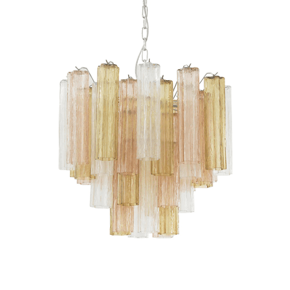 Elegant Glass Tubes Chandelier with Adjustable Height and Energy-Effic