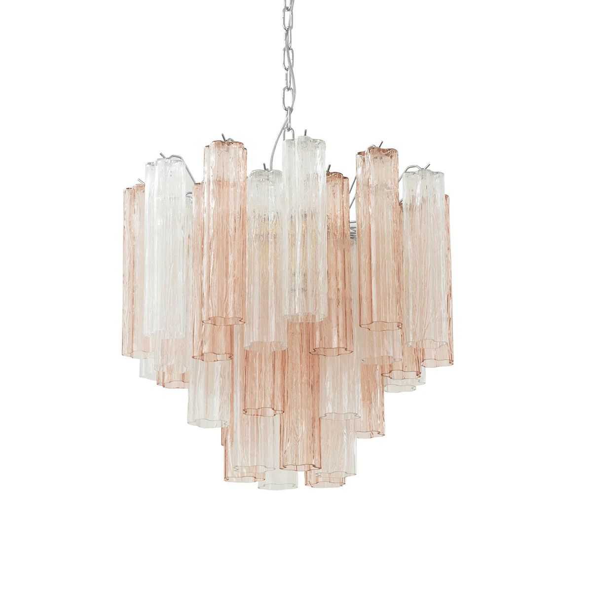 Elegant Glass Tubes Chandelier with Adjustable Height and Energy-Effic
