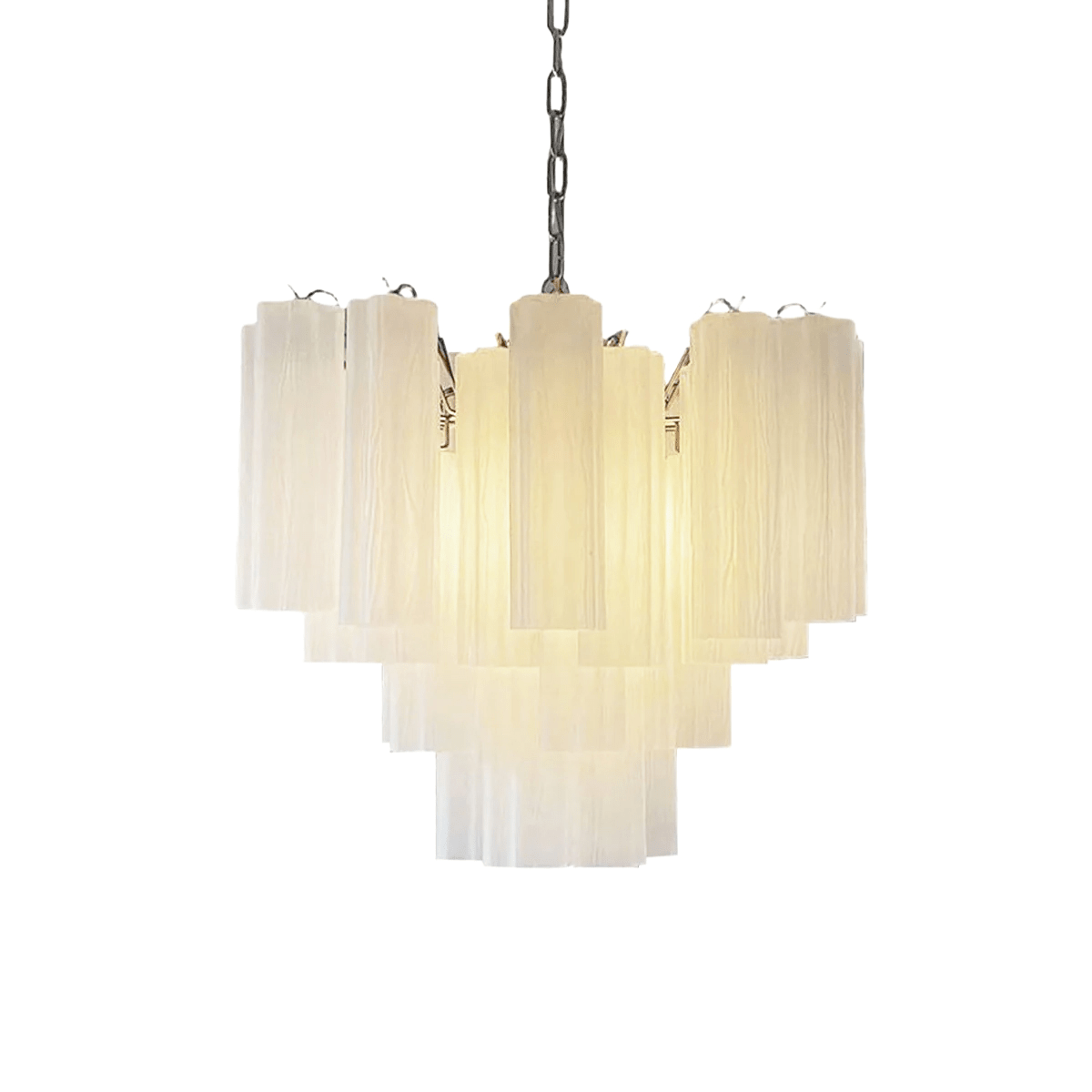 Elegant Glass Tubes Chandelier with Adjustable Height and Energy-Effic