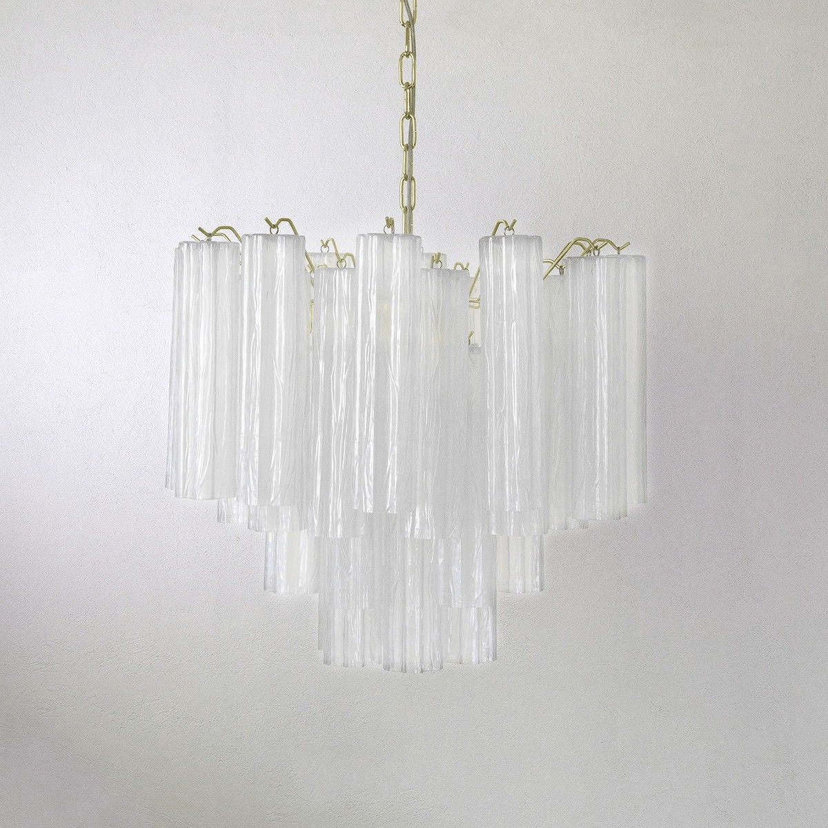 Elegant Glass Tubes Chandelier with Adjustable Height and Energy-Effic
