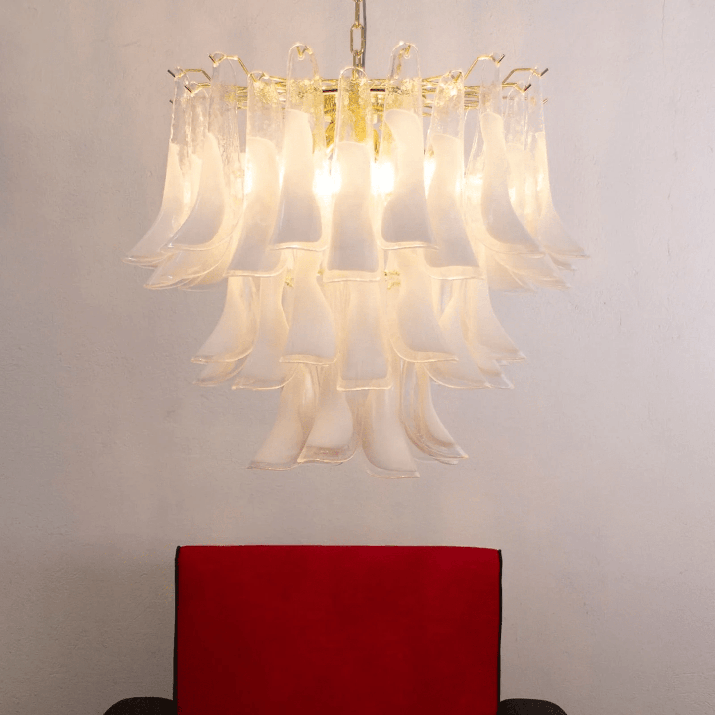 Xiravo Glass Chandelier - Elegant Design with Adjustable Height & LED