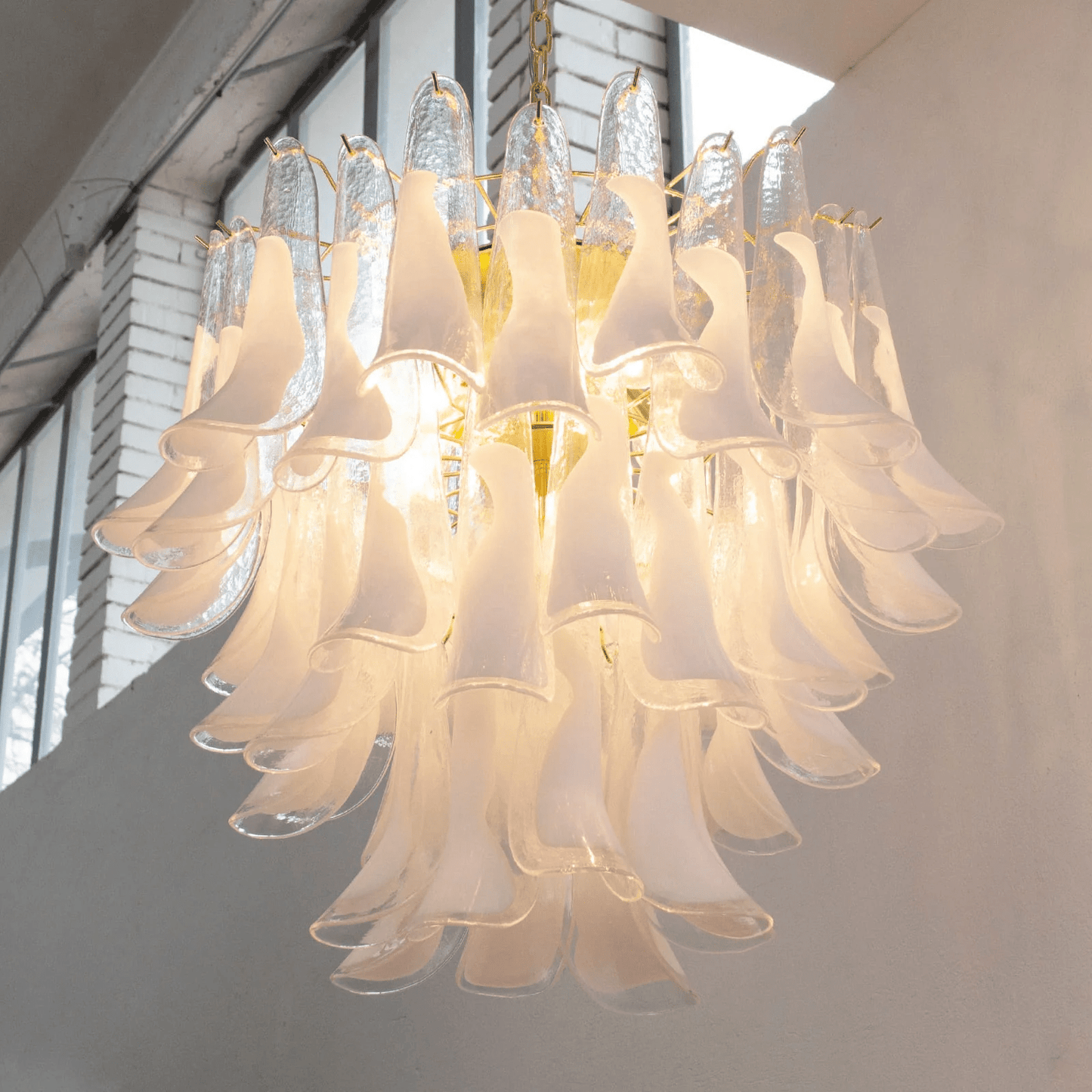 Xiravo Glass Chandelier - Elegant Design with Adjustable Height & LED