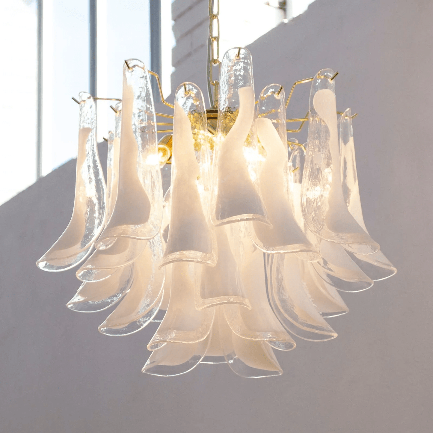 Xiravo Glass Chandelier - Elegant Design with Adjustable Height & LED