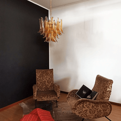 Xiravo Glass Chandelier - Elegant Design with Adjustable Height & LED