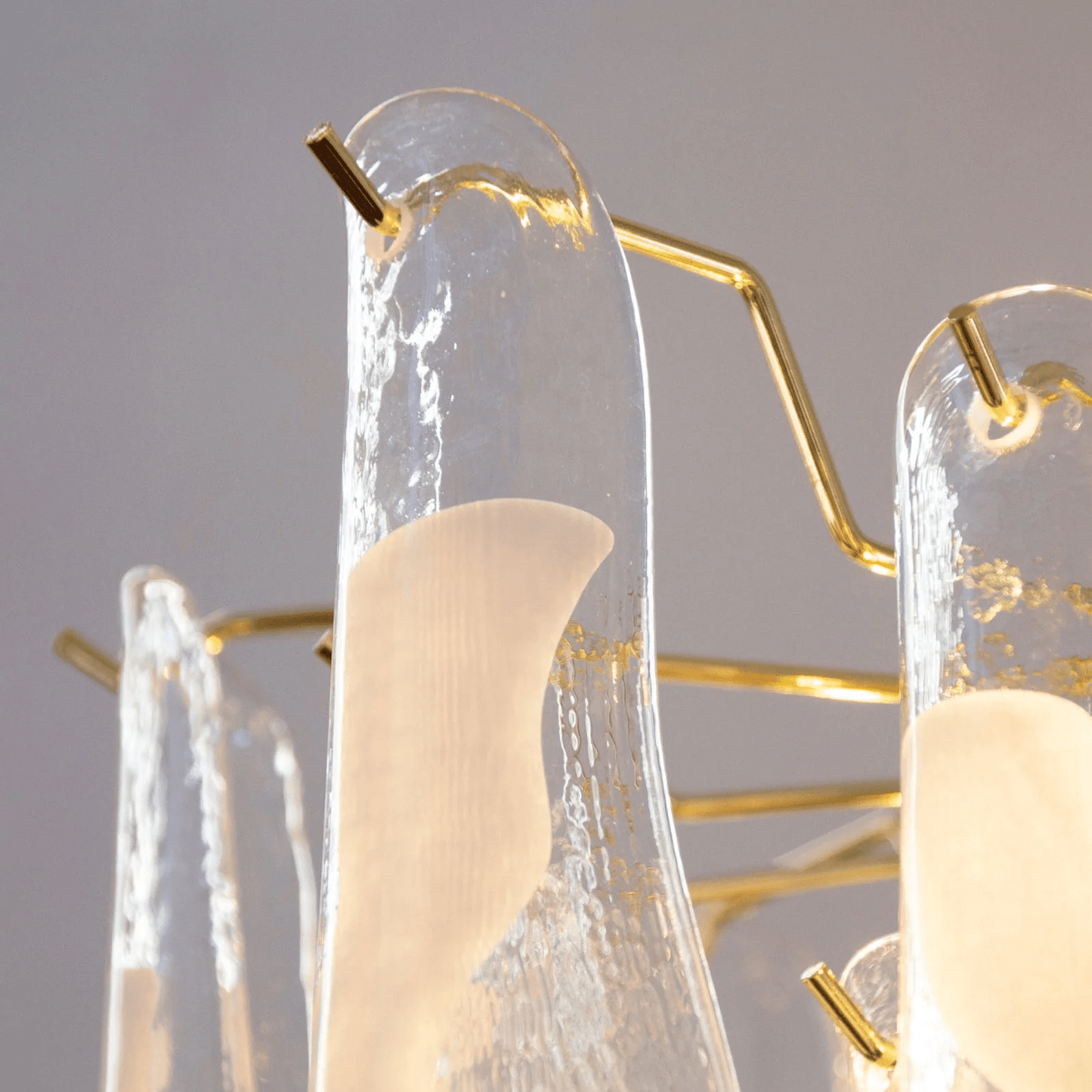 Xiravo Glass Chandelier - Elegant Design with Adjustable Height & LED