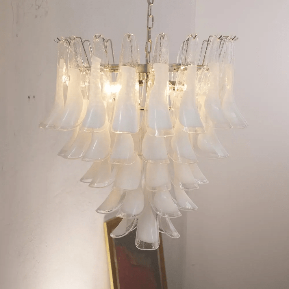 Xiravo Glass Chandelier - Elegant Design with Adjustable Height & LED
