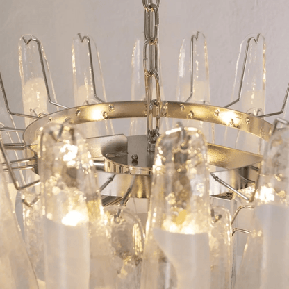 Xiravo Glass Chandelier - Elegant Design with Adjustable Height & LED