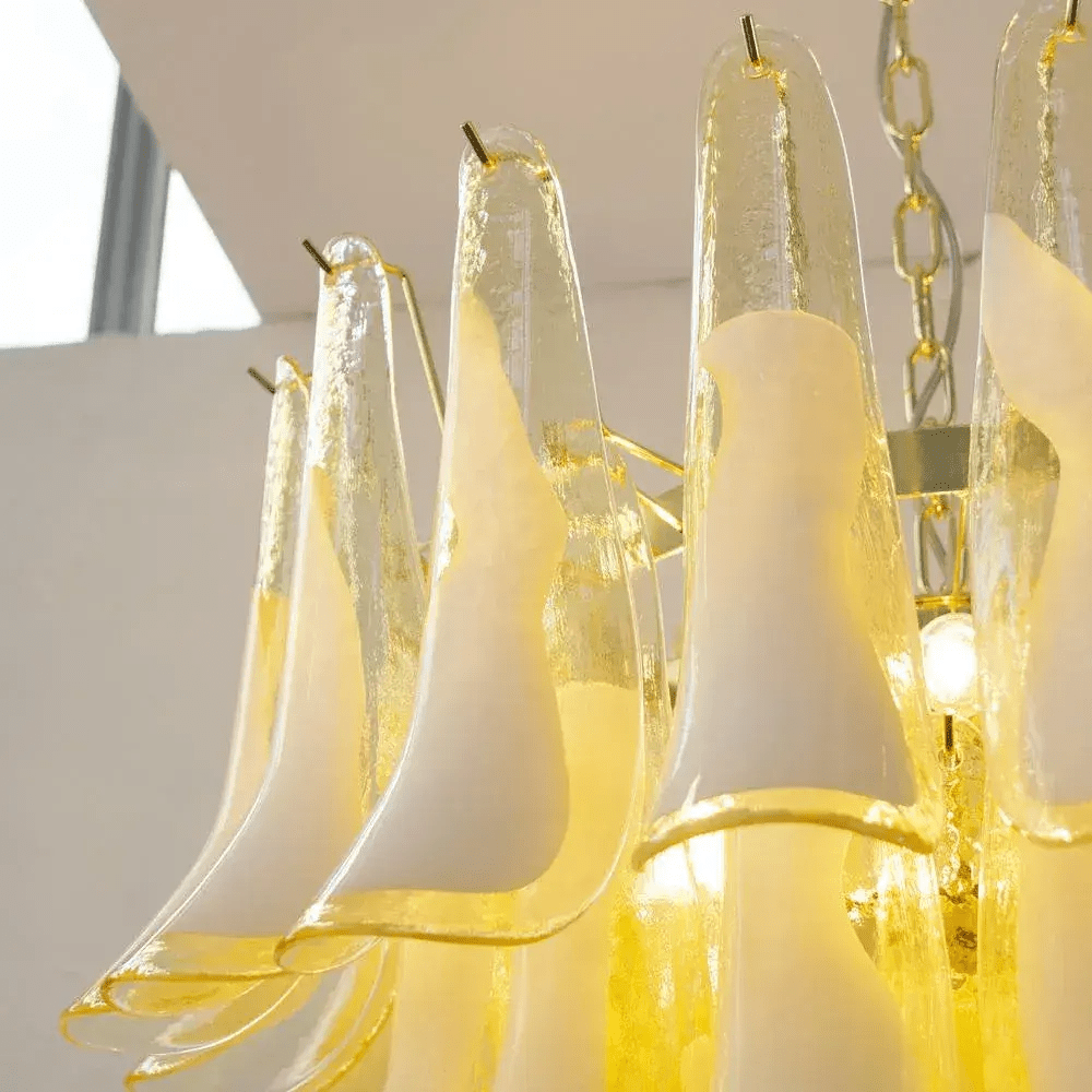 Xiravo Glass Chandelier - Elegant Design with Adjustable Height & LED
