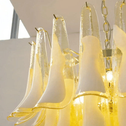Xiravo Glass Chandelier - Elegant Design with Adjustable Height & LED