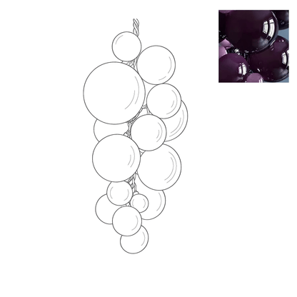 Velymo Grapetta Chandelier - Elegant Design with Adjustable Brightness