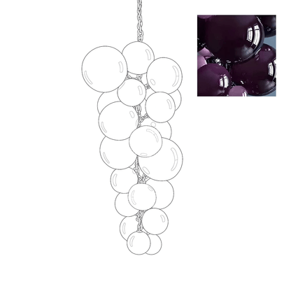 Velymo Grapetta Chandelier - Elegant Design with Adjustable Brightness