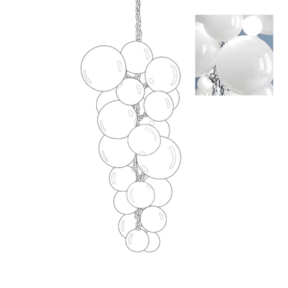 Velymo Grapetta Chandelier - Elegant Design with Adjustable Brightness