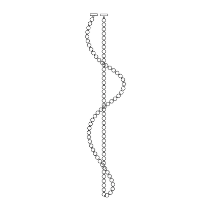 Elegant Pearl Ball Chandelier Necklace - Adjustable Length, Durable De