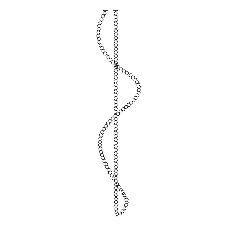 Elegant Pearl Ball Chandelier Necklace - Adjustable Length, Durable De