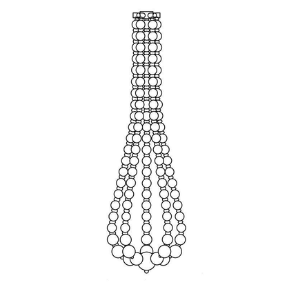 Elegant Pearl Ball Chandelier Necklace - Adjustable Length, Durable De