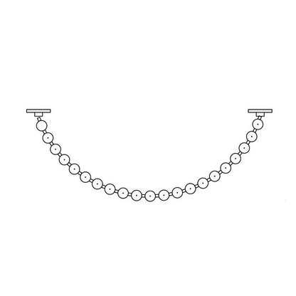 Elegant Pearl Ball Chandelier Necklace - Adjustable Length, Durable De