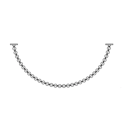 Elegant Pearl Ball Chandelier Necklace - Adjustable Length, Durable De
