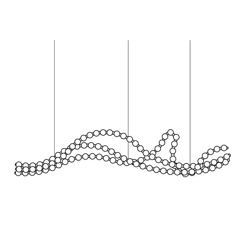 Elegant Pearl Ball Chandelier Necklace - Adjustable Length, Durable De