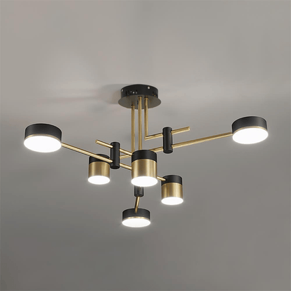 Elegant Spider Jewel Chandelier with Adjustable Arms & Crystal Accents