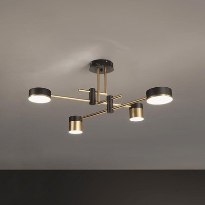 Elegant Spider Jewel Chandelier with Adjustable Arms & Crystal Accents