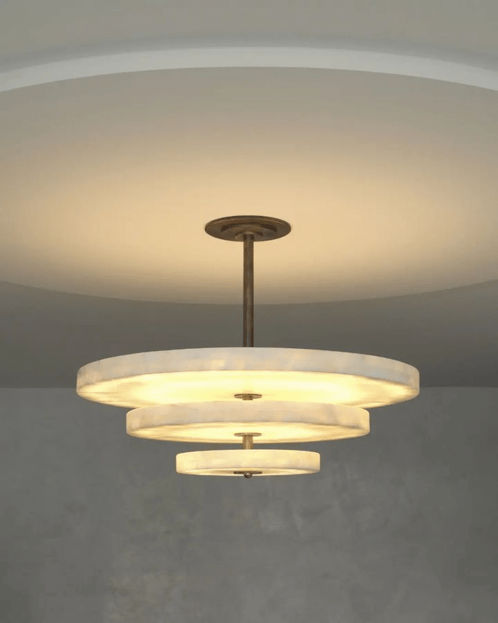 Ice Queen Alabaster Chandelier - Elegant Design, Adjustable Height
