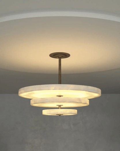 Ice Queen Alabaster Chandelier - Elegant Design, Adjustable Height