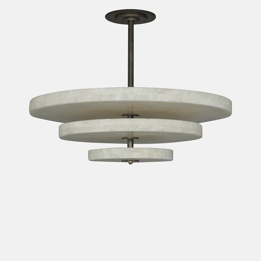 Ice Queen Alabaster Chandelier - Elegant Design, Adjustable Height