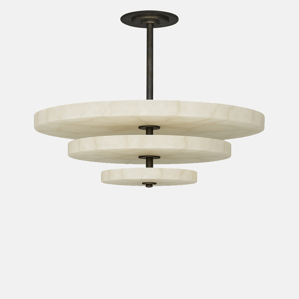 Ice Queen Alabaster Chandelier - Elegant Design, Adjustable Height
