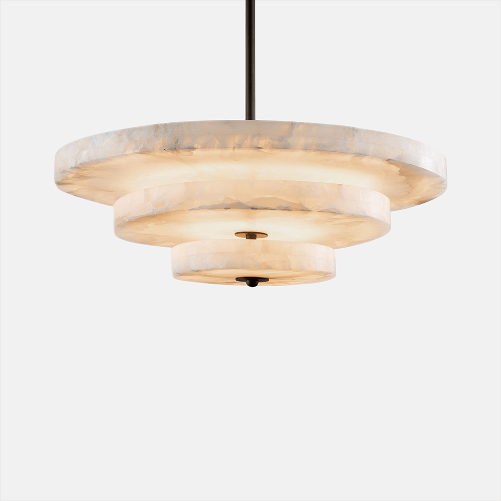 Ice Queen Alabaster Chandelier - Elegant Design, Adjustable Height