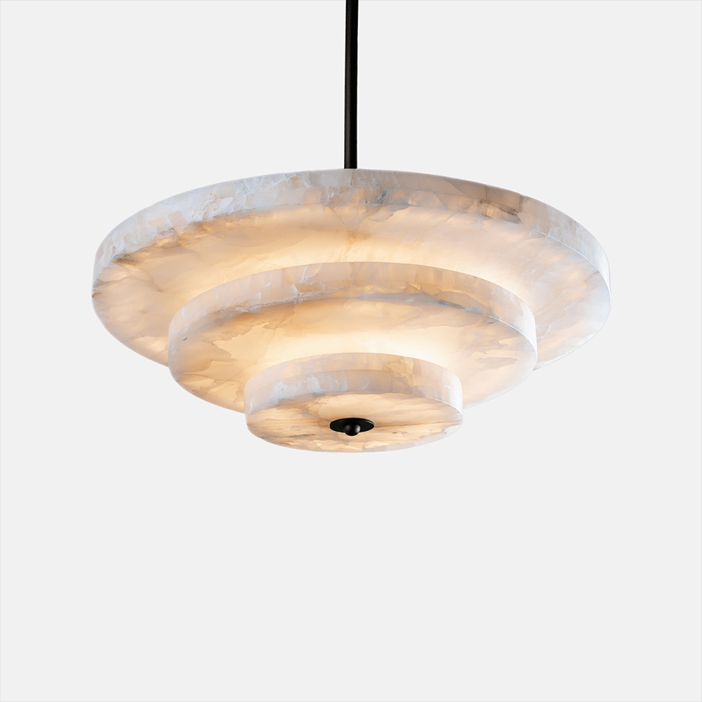 Ice Queen Alabaster Chandelier - Elegant Design, Adjustable Height