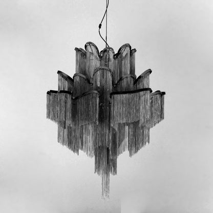Stream Chain Chandelier - Modern Design with Adjustable Length & LED L