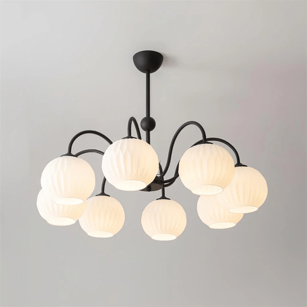 Renee Chandelier - Elegant Crystal Design, Adjustable Height & Dimmabl