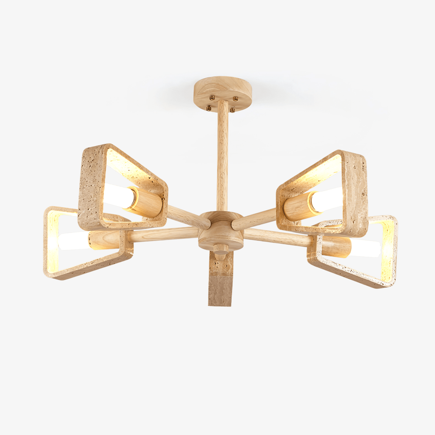 Elementa Travertone Chandelier - Modern Design, Adjustable Height, LED