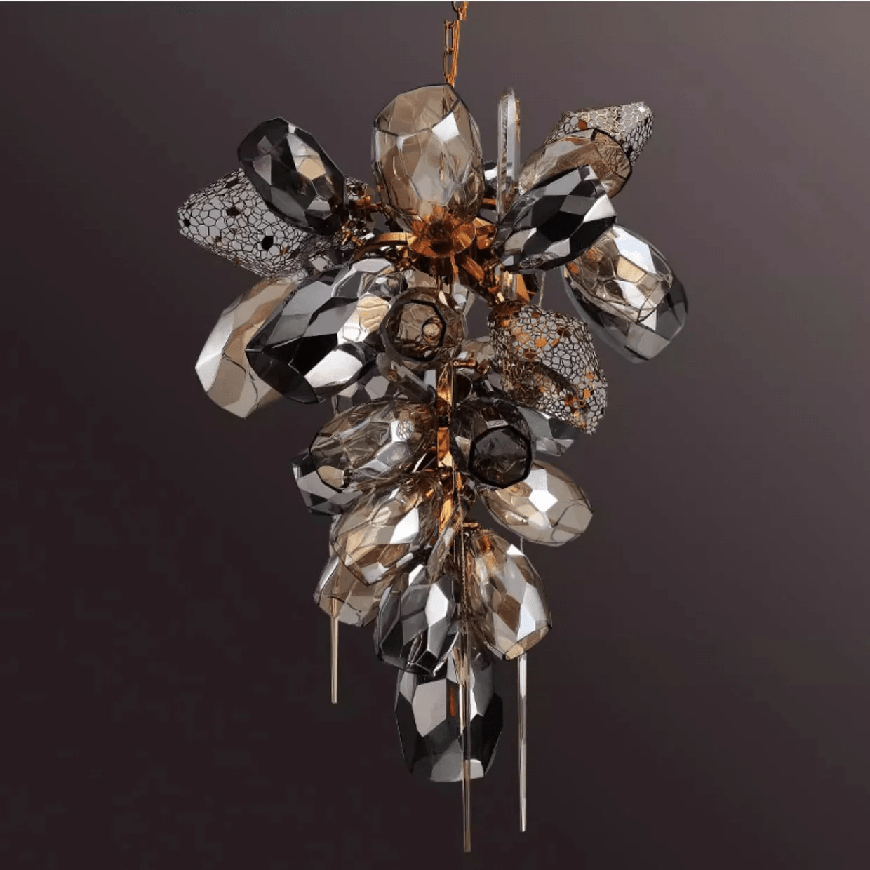 Elegant Modern Art Glass Crystal Chandelier with Adjustable Height and