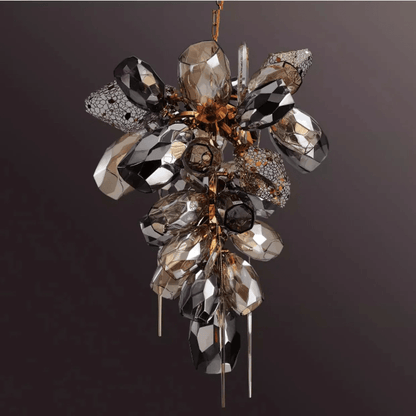 Elegant Modern Art Glass Crystal Chandelier with Adjustable Height and
