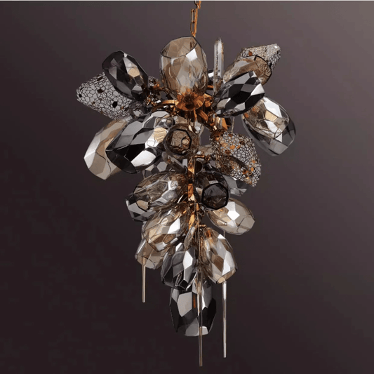 Elegant Modern Art Glass Crystal Chandelier with Adjustable Height and